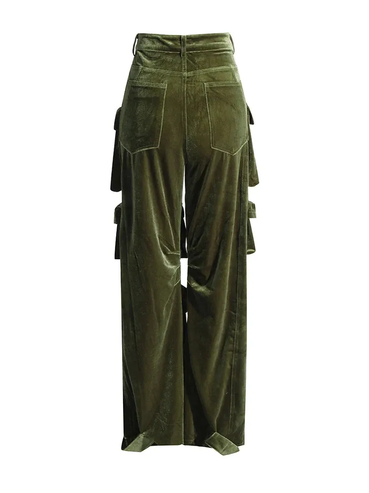 HEYFANCYSTYLE High-Waist Casual Cargo Pants