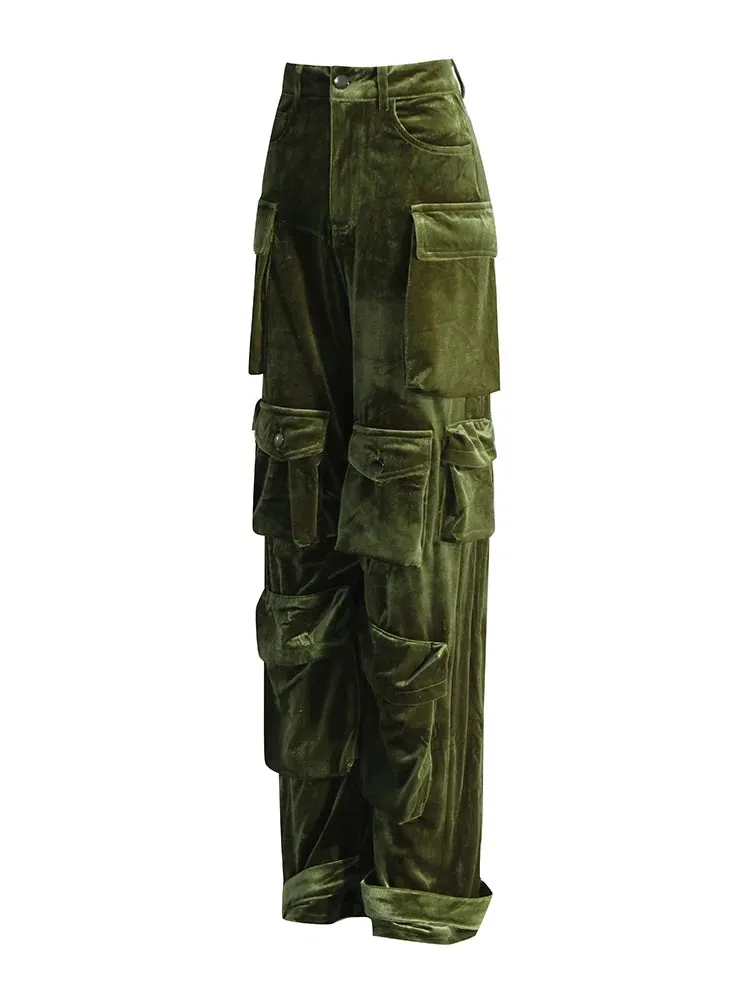 HEYFANCYSTYLE High-Waist Casual Cargo Pants