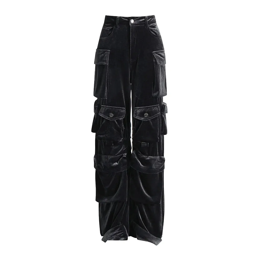 HEYFANCYSTYLE High-Waist Casual Cargo Pants