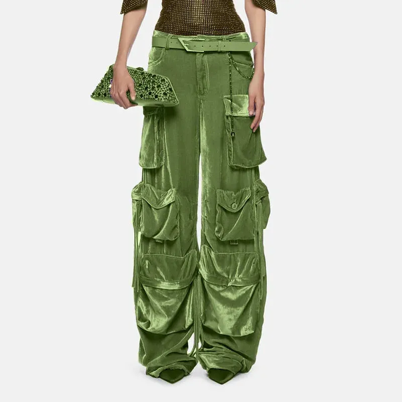 HEYFANCYSTYLE High-Waist Casual Cargo Pants