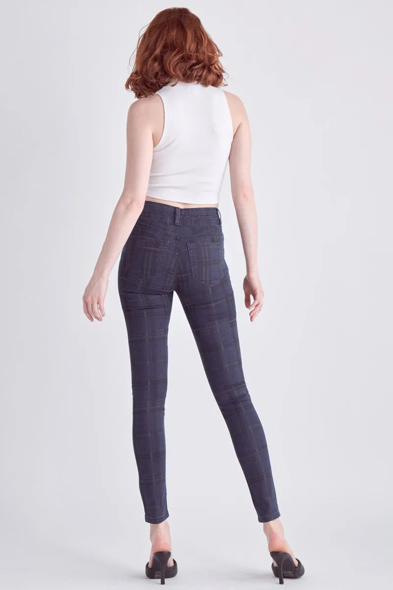 Hi Rise Ankle Skinny - navy/grey