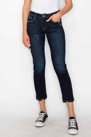 HIGH RISE SKINNY STRAIGHT JEANS