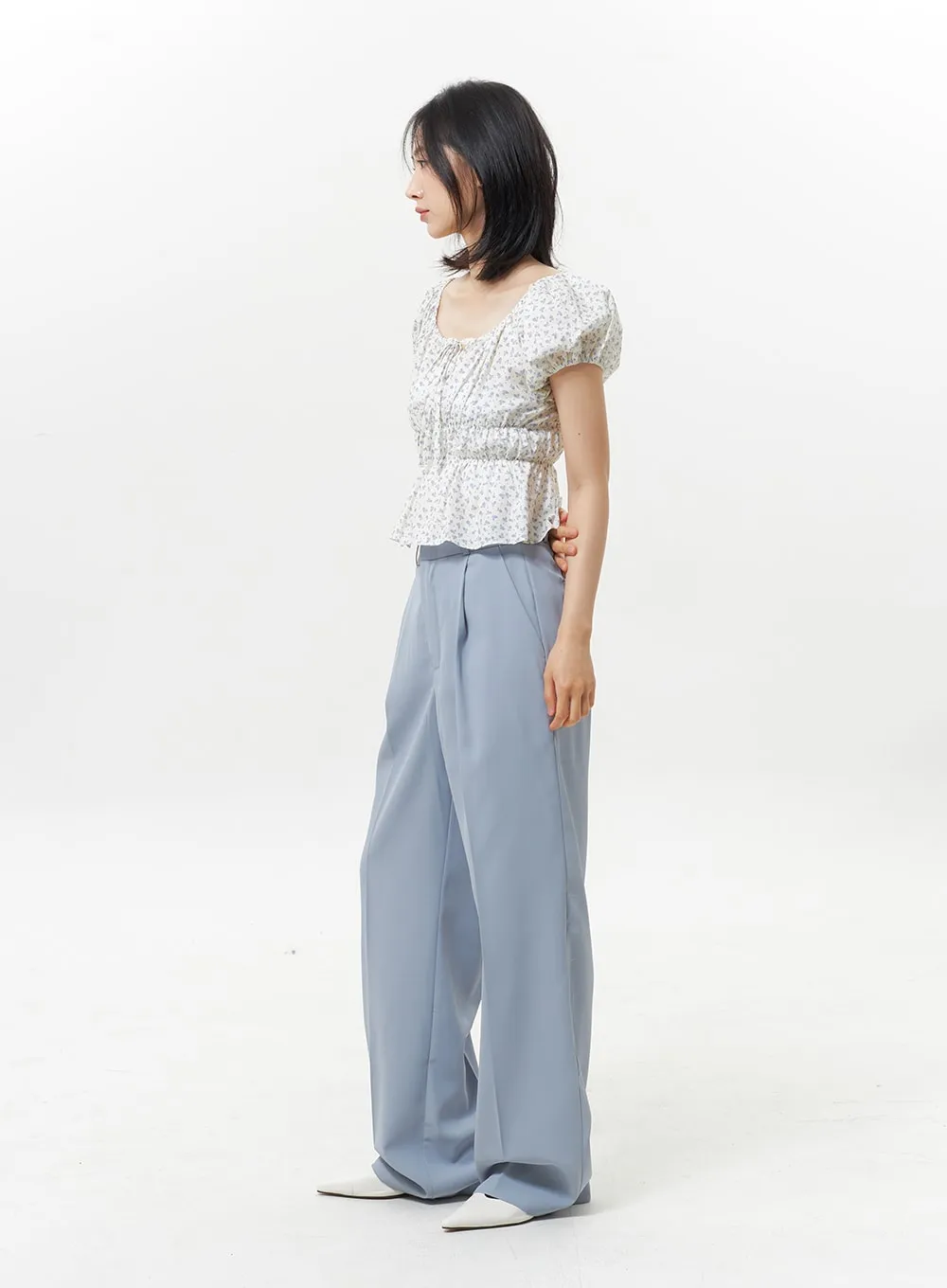 High Waist Tailored Pants OY330