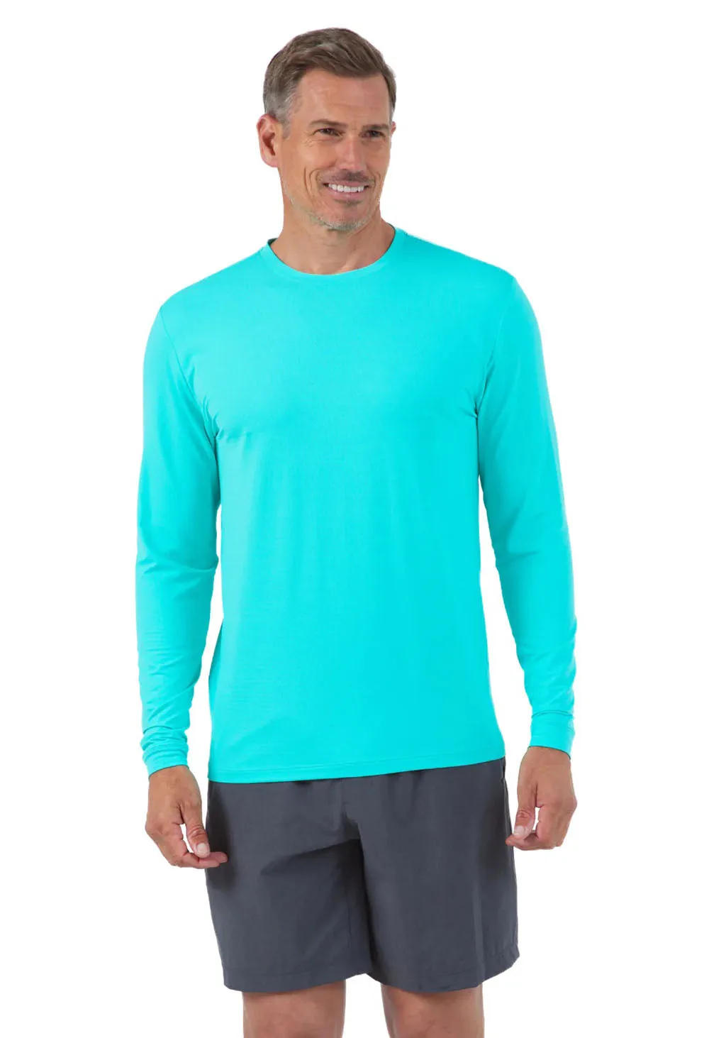 IBKUL Mens Long Sleeve Crew Pullover - Mint