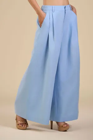 Ice Blue Rose Flared Pant