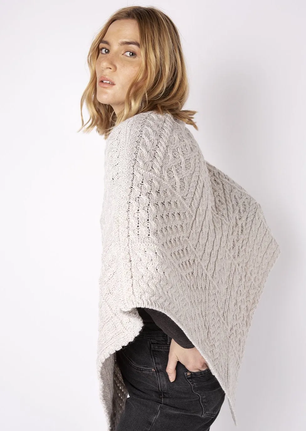 IrelandsEye Poncho | Silver Marl