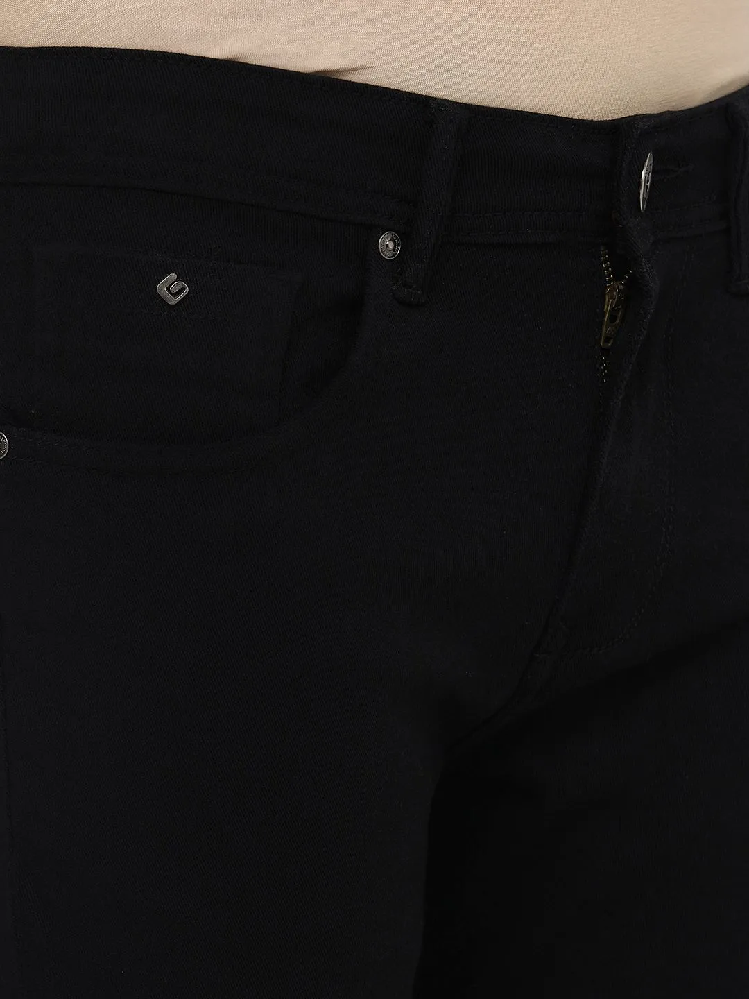 Jet Black Washed Urban Fit Jeans | Greenfibre