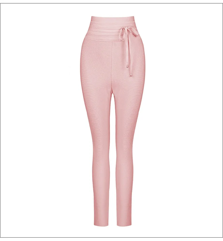 Johanna High Waist Tie Bandage Pants