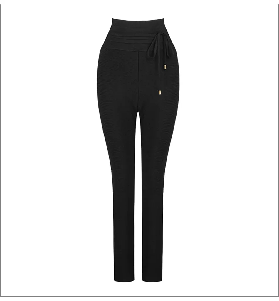 Johanna High Waist Tie Bandage Pants