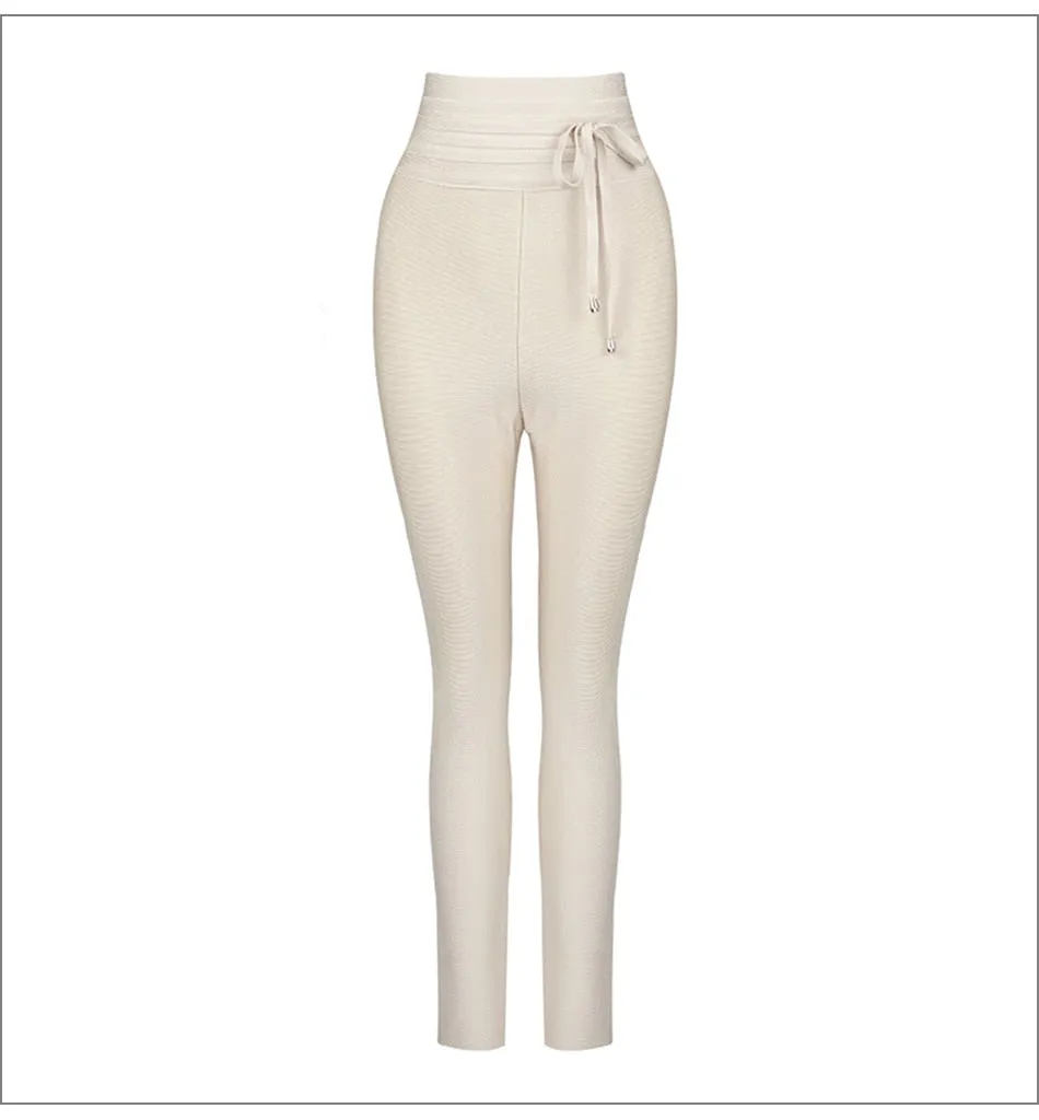 Johanna High Waist Tie Bandage Pants