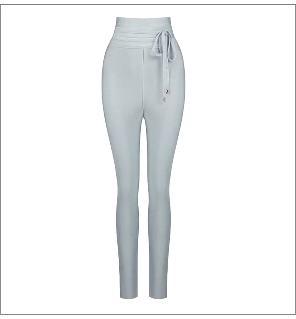 Johanna High Waist Tie Bandage Pants