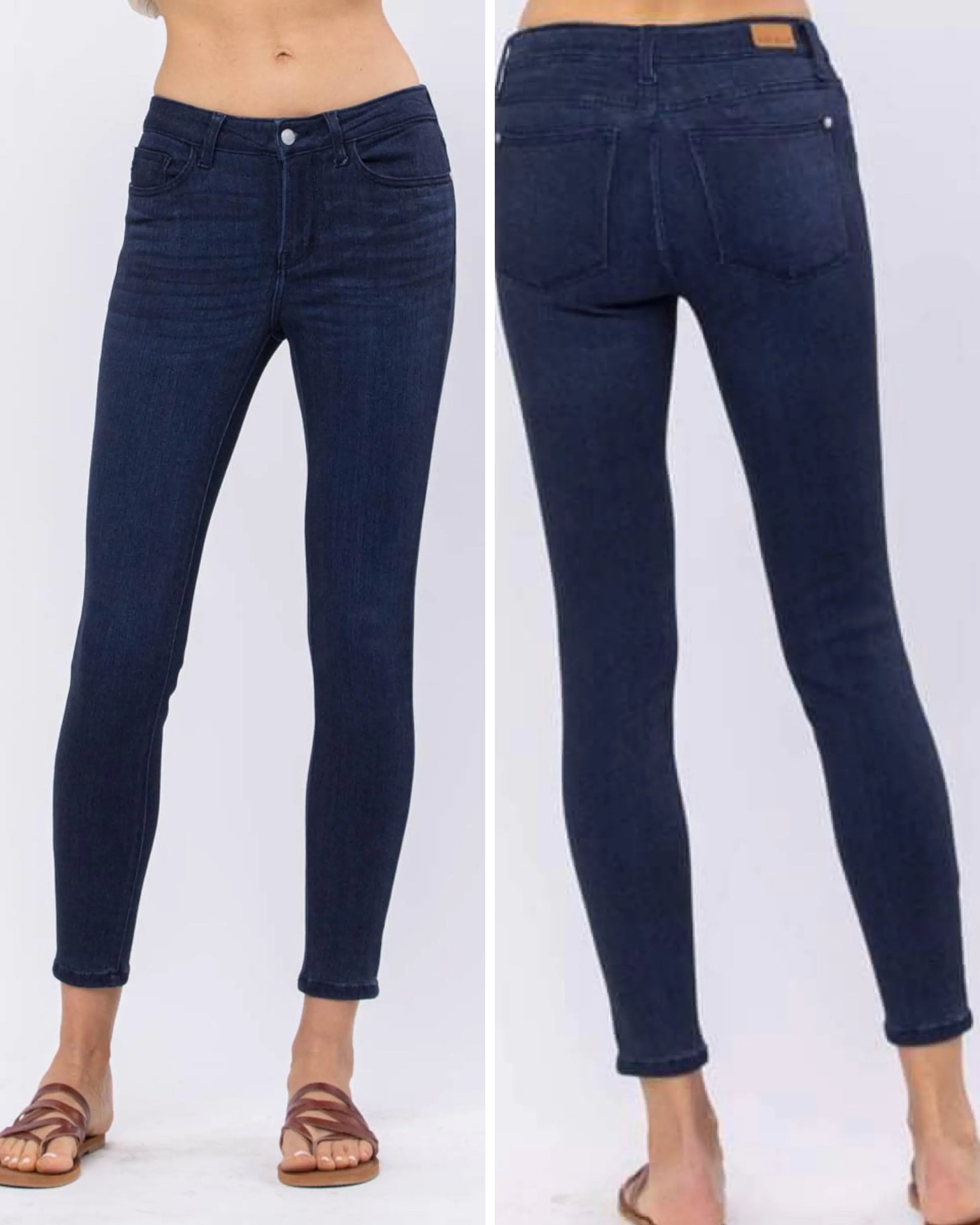 Judy Blue Non Distressed Mid Rise Skinny Jeans