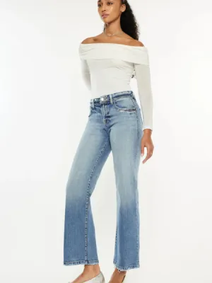 KanCan High Rise Slim Wide Leg Jean