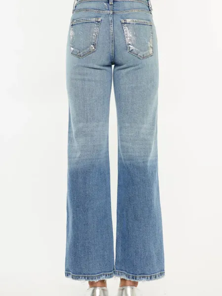 KanCan High Rise Slim Wide Leg Jean