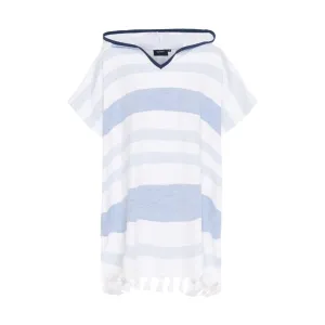 Kids Bondi Beach Poncho - Federal Blue / White