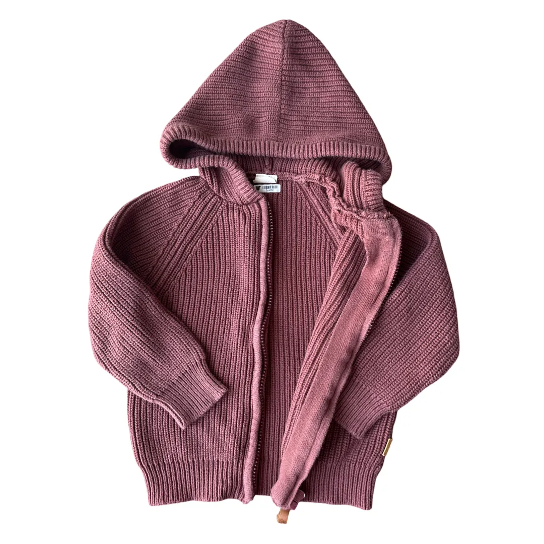 Knit Hoodie with Front Zip Closure