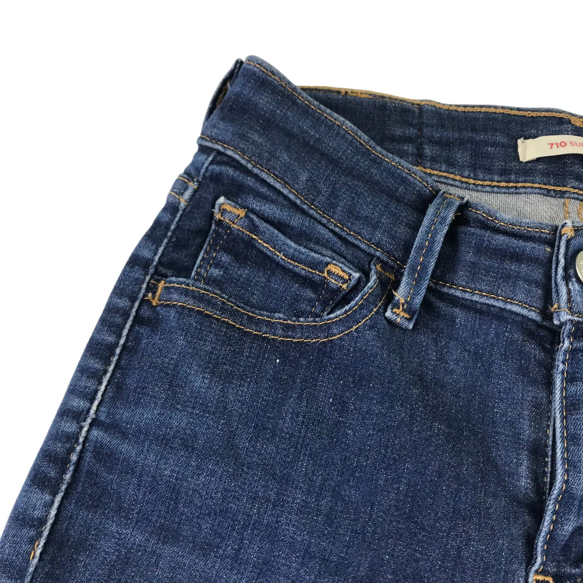 Levi's 710 jeans 24in waist blue super skinny stretchy