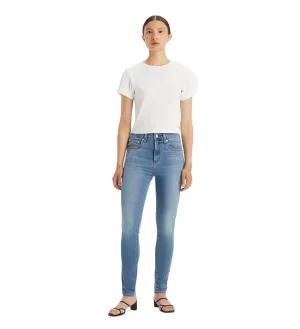 Levi's pantalone jeans da donna a vita alta 721 High Rise Skinny blu chiaro