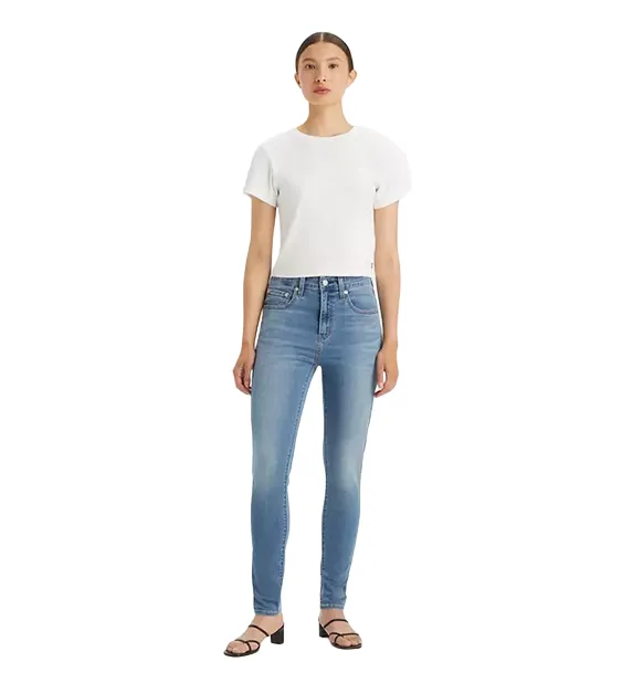 Levi's pantalone jeans da donna a vita alta 721 High Rise Skinny blu chiaro