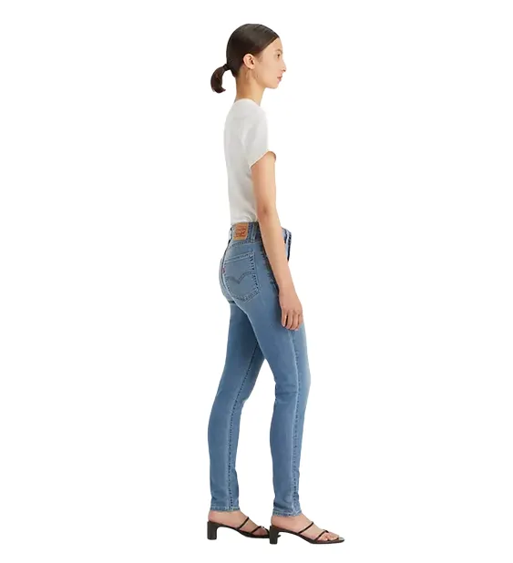 Levi's pantalone jeans da donna a vita alta 721 High Rise Skinny blu chiaro