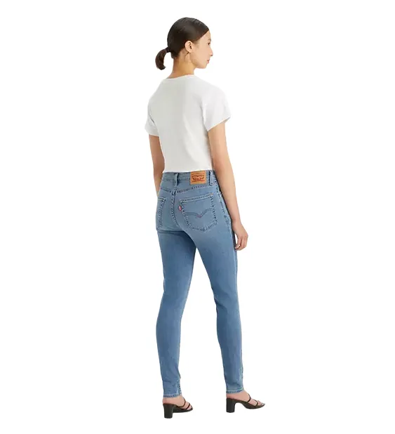 Levi's pantalone jeans da donna a vita alta 721 High Rise Skinny blu chiaro