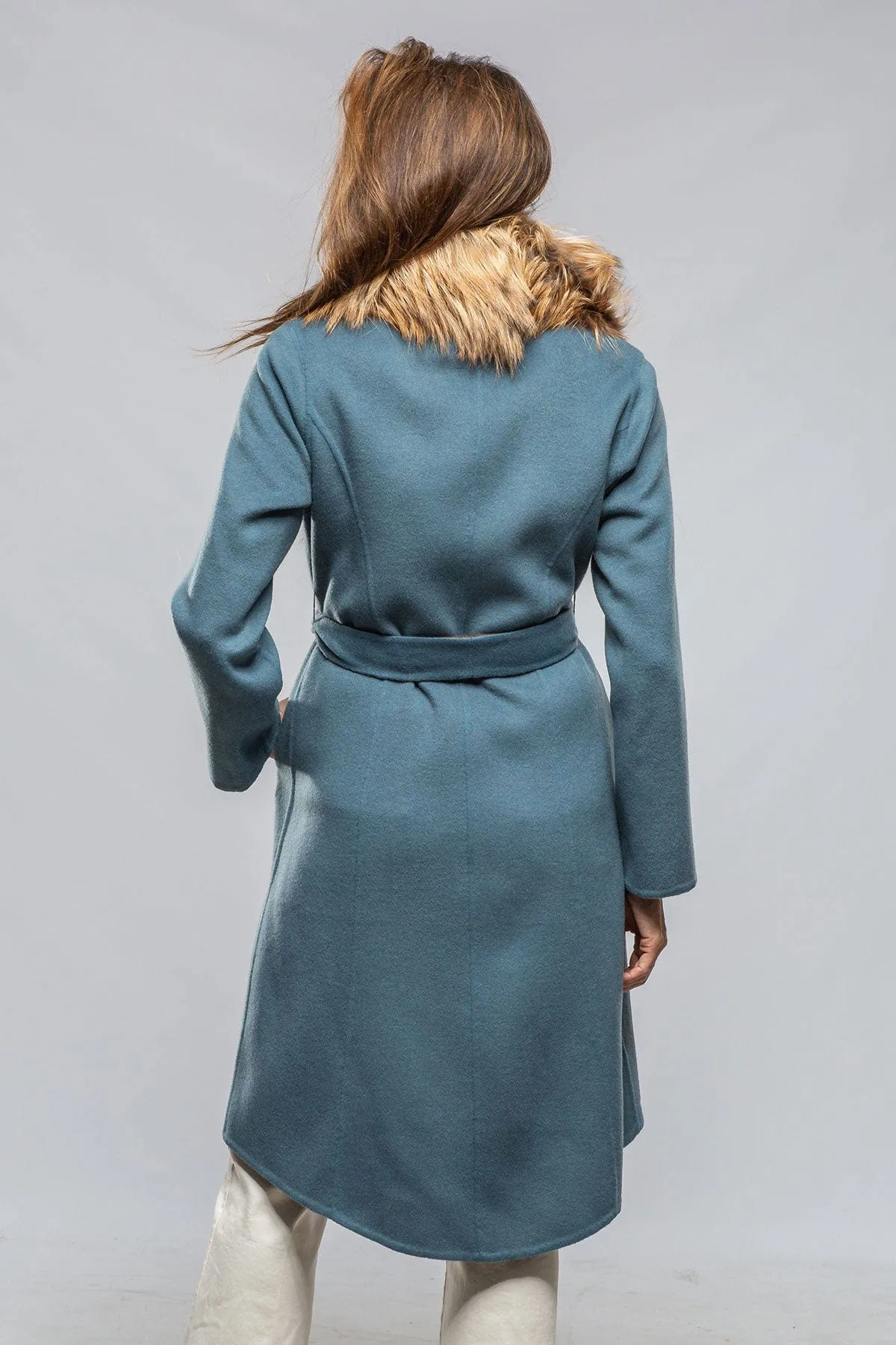 Liana Virgin Wool Coat in Blue