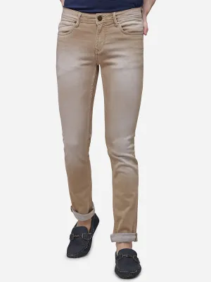 Light Grey Narrow Fit Solid Jeans | JadeBlue