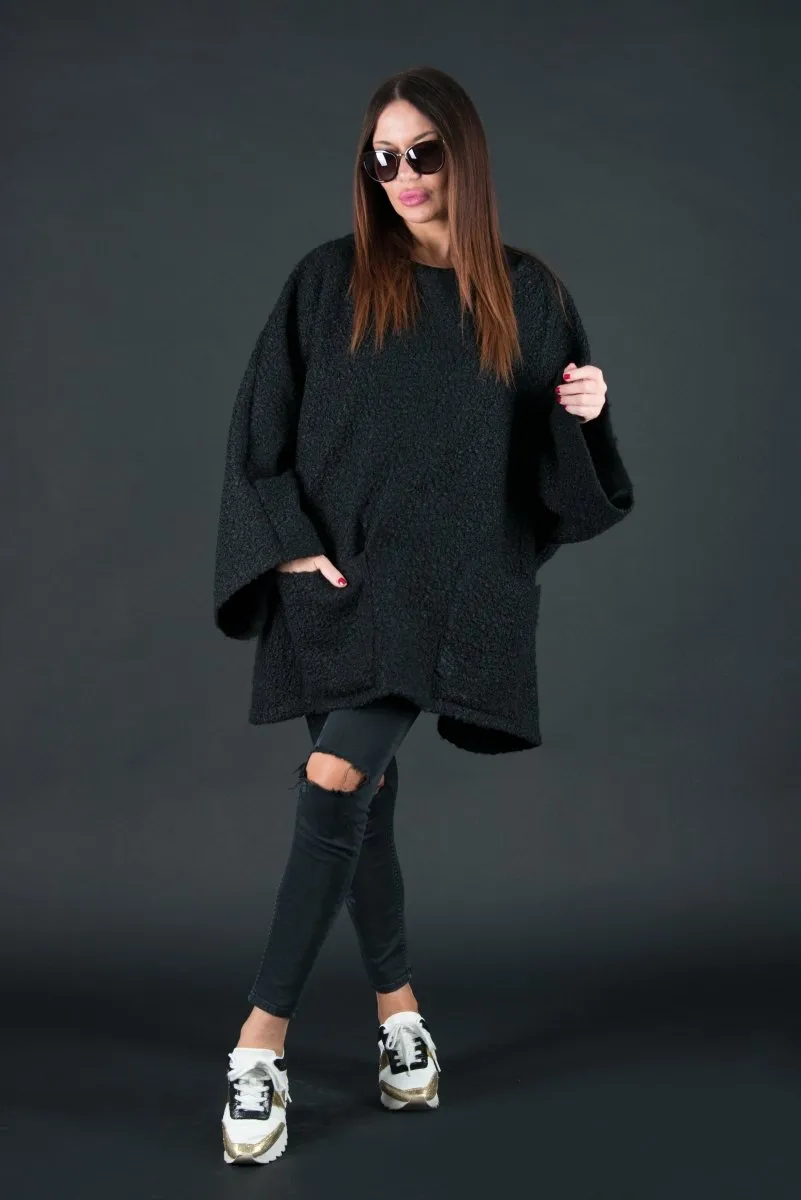 Loose Winter Poncho MAGDALENA