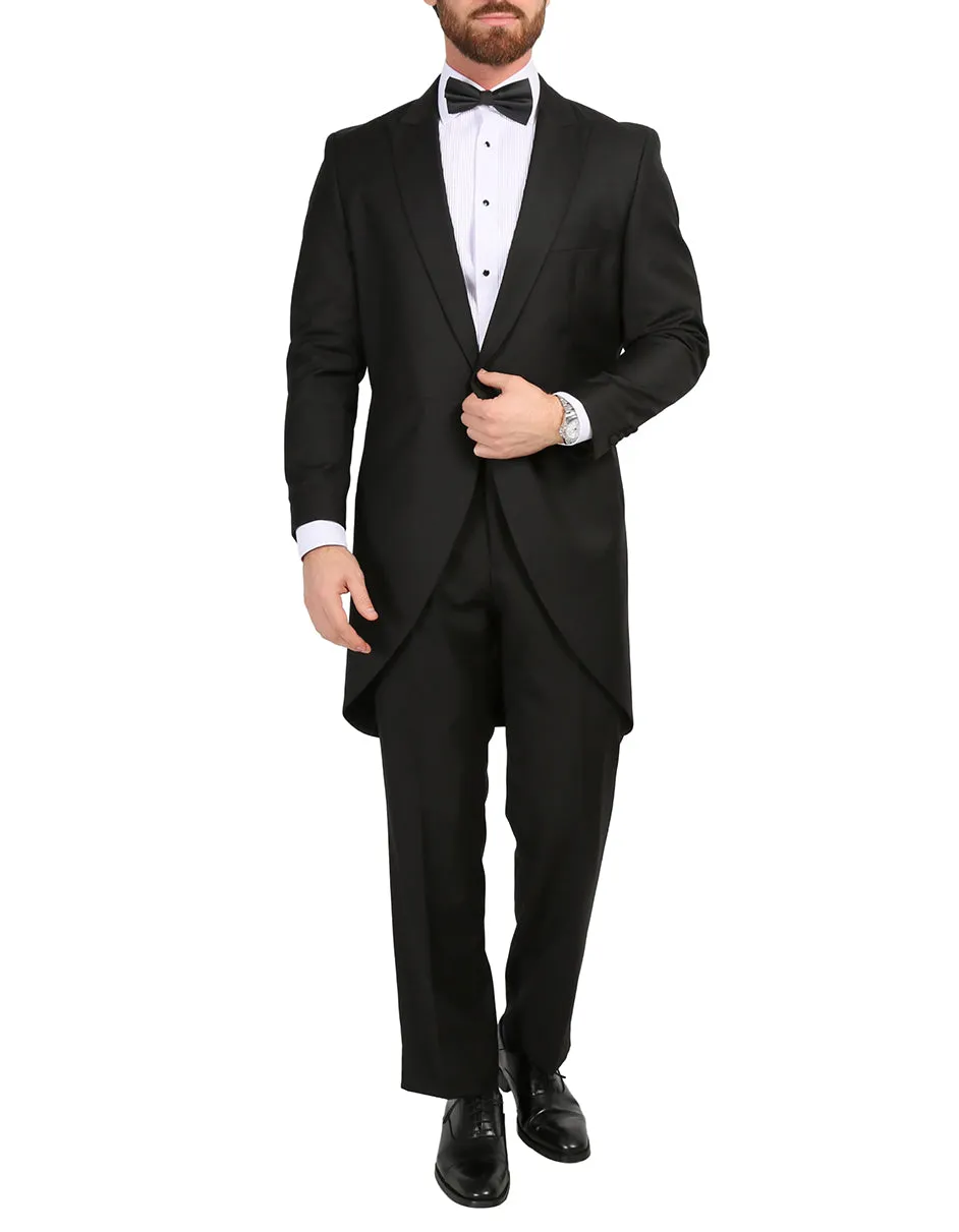 Mens Traditional Morning Jacket / Tuxedo in Black