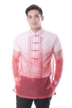 MO11 - Organza Barong Tagalog Red