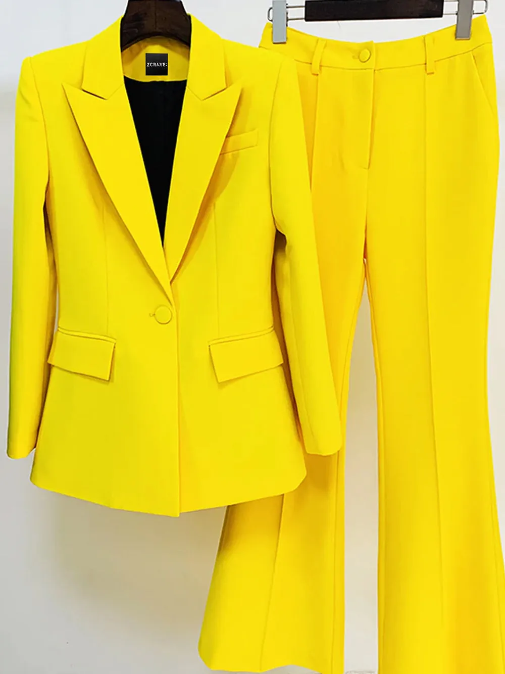 NAOMA Blazer & Flared Pants Set