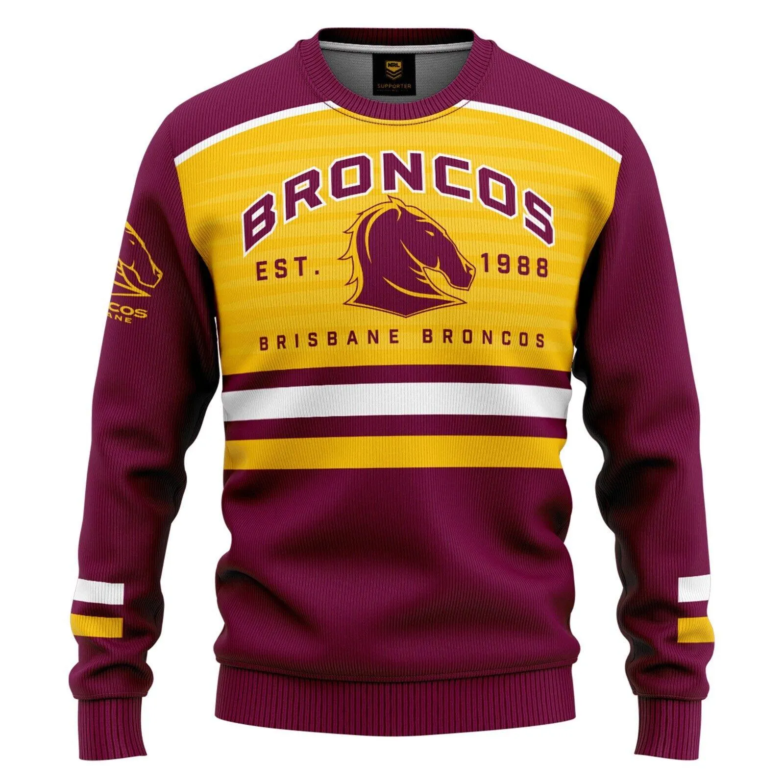 NRL Kids 'Victory' Pullover - Brisbane Broncos - Infant Baby - Jumper