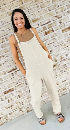 Oatmeal Overall Jumpsuit