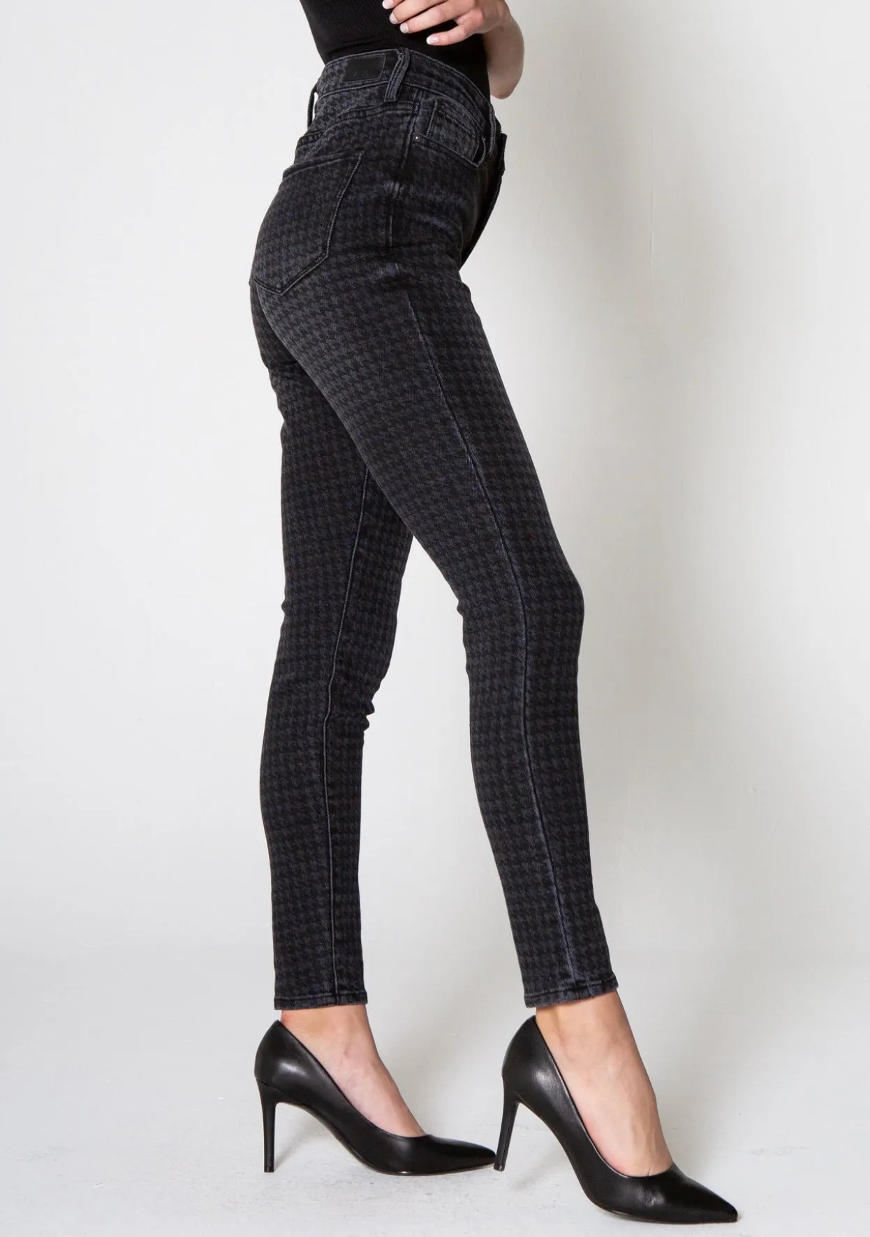 Olivia Highrise in Houndstooth  by Dear John Denim