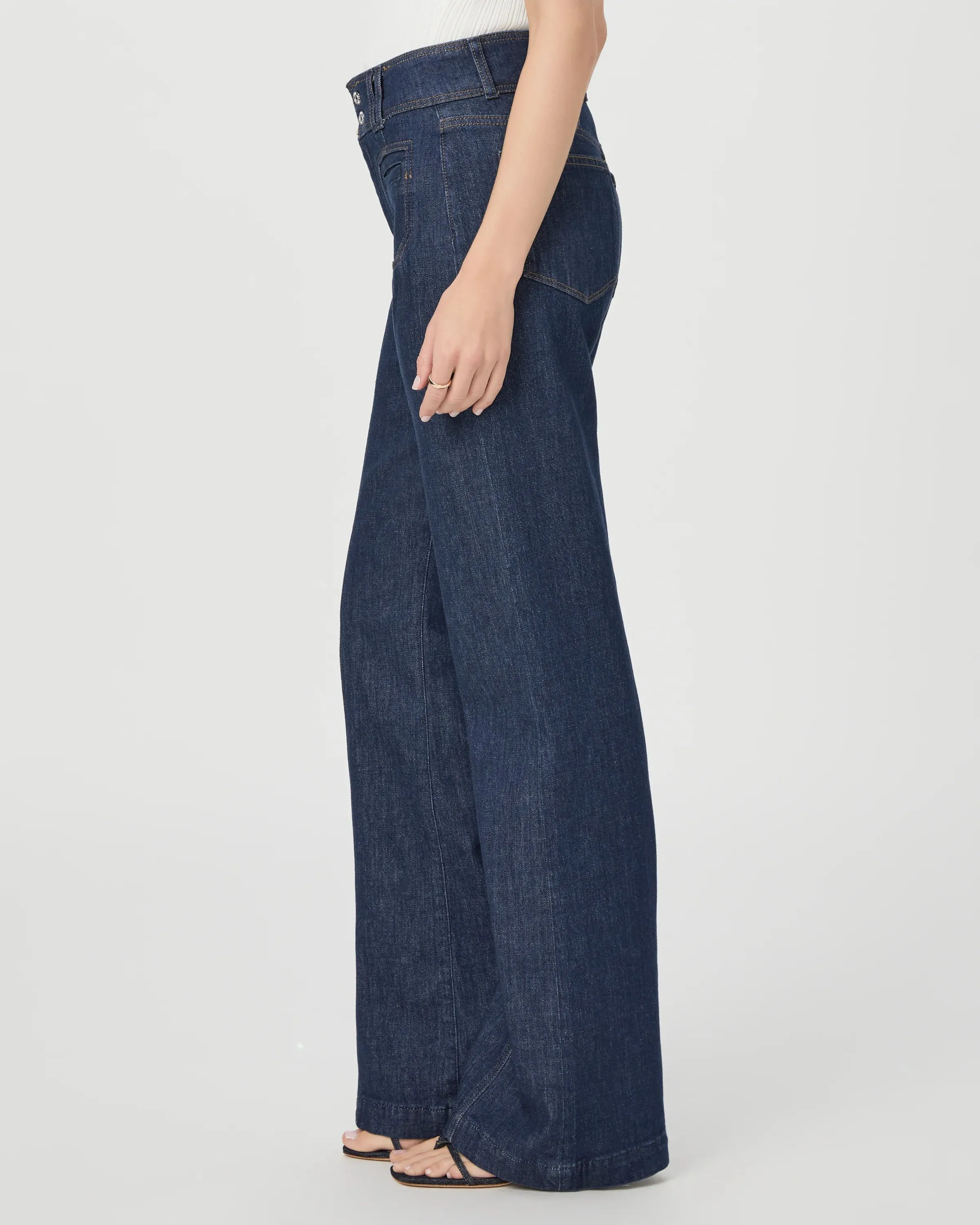 Paige Leenah Wide Leg With Wide Waistband Jean - Catania