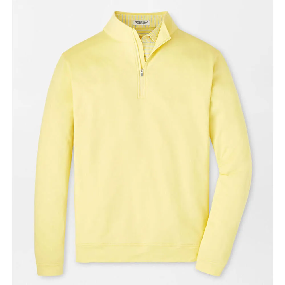 Peter Millar Perth Mélange Performance 1/4 Zip Pullover Sweater - Colada