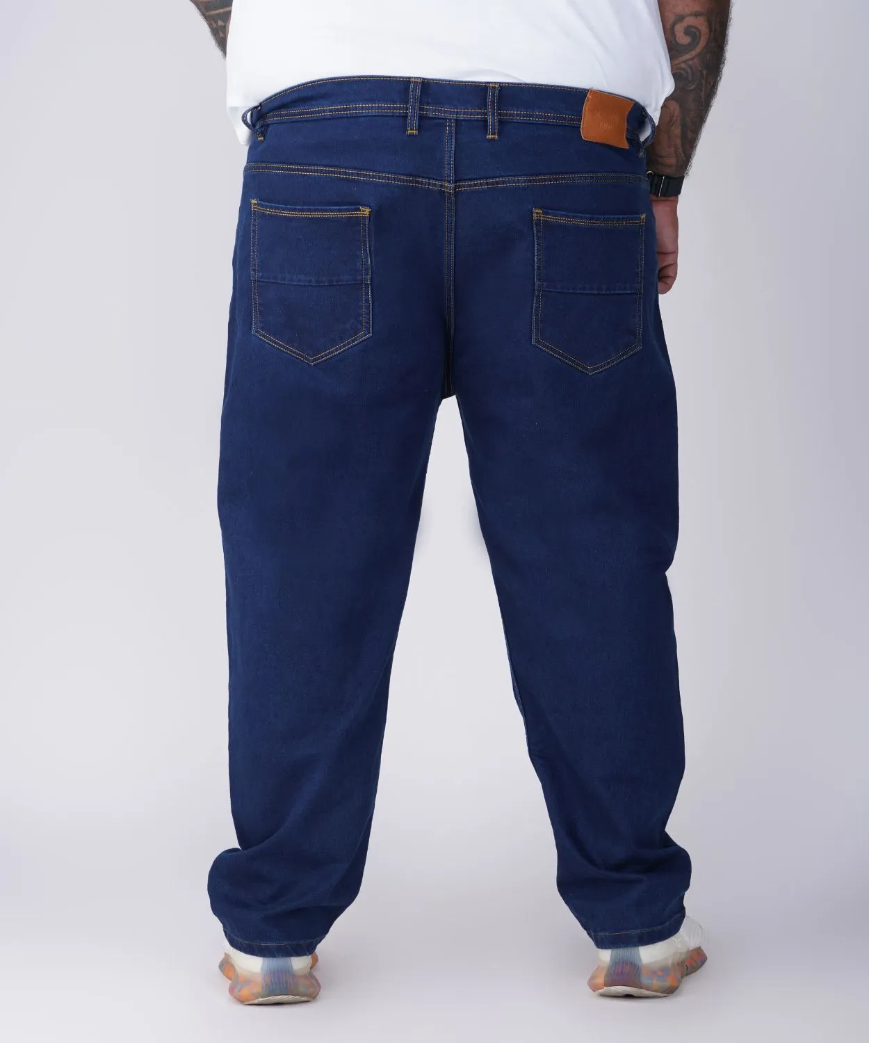 Plus Size Men Dark Blue Comfort Fit Jeans