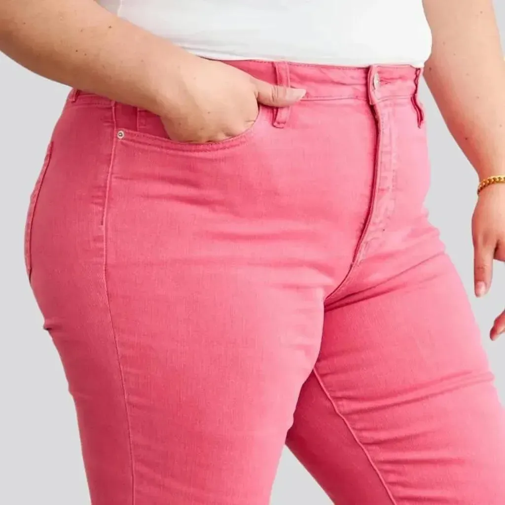 Plus-size women's color jeans