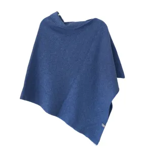 Poncho Soft Merino Lambswool Jeans Blue