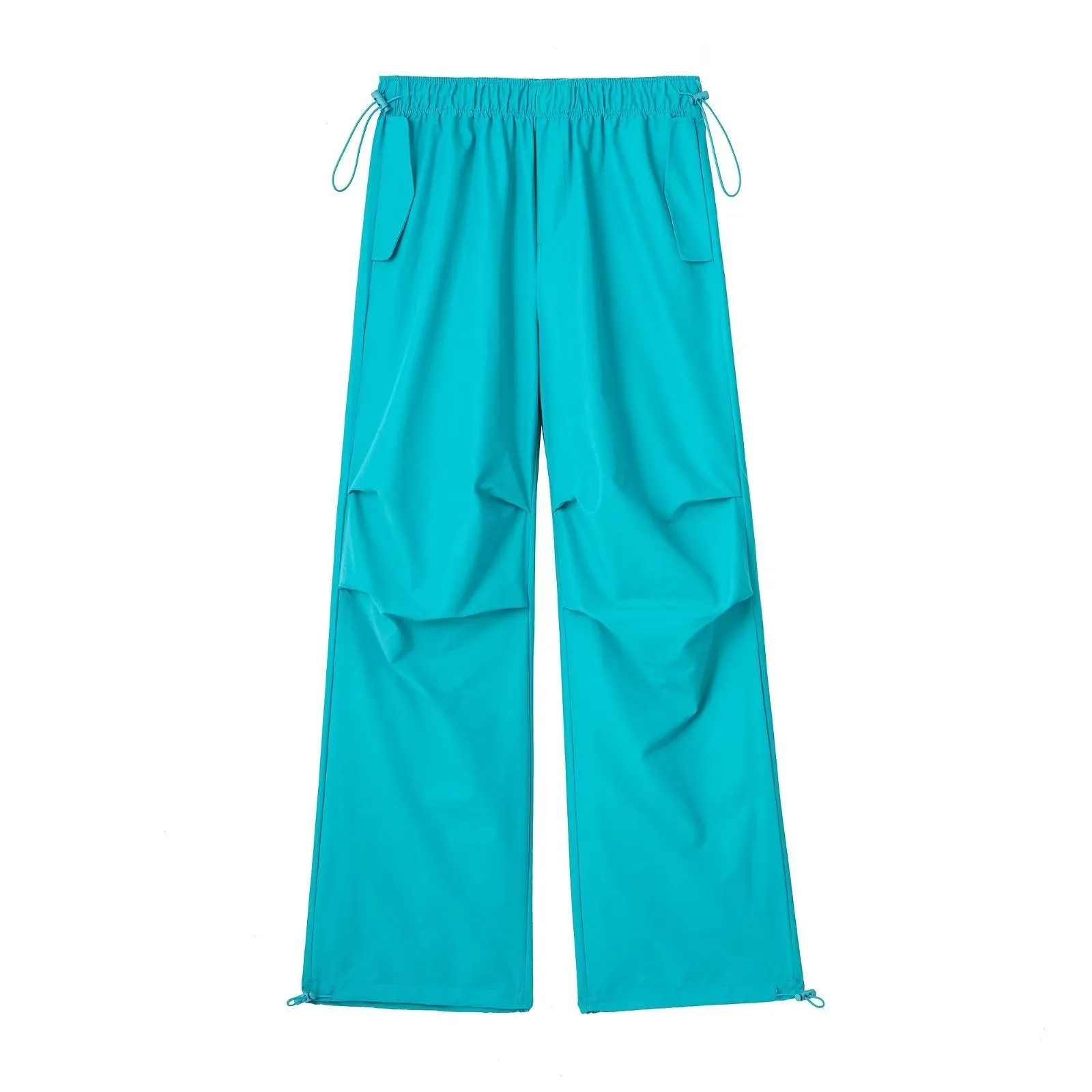 Pre Order:  Solid Color Pleated Drawstring Pants