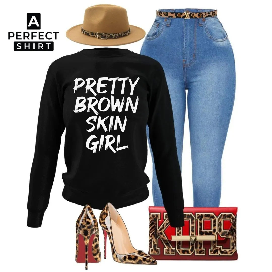 Pretty Brown Skin Girl Unisex Sweatshirt