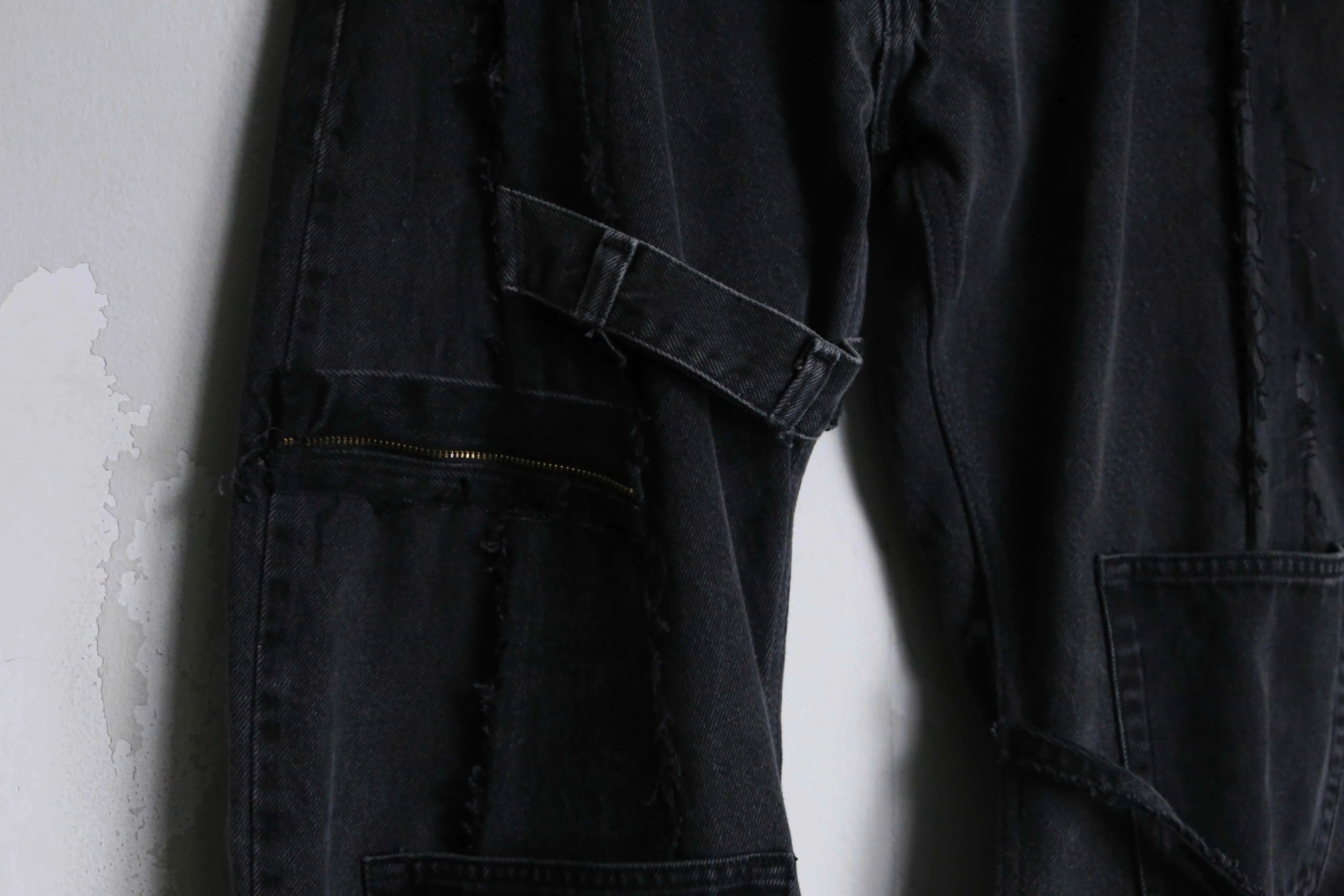 "Re:make" super flare black denim