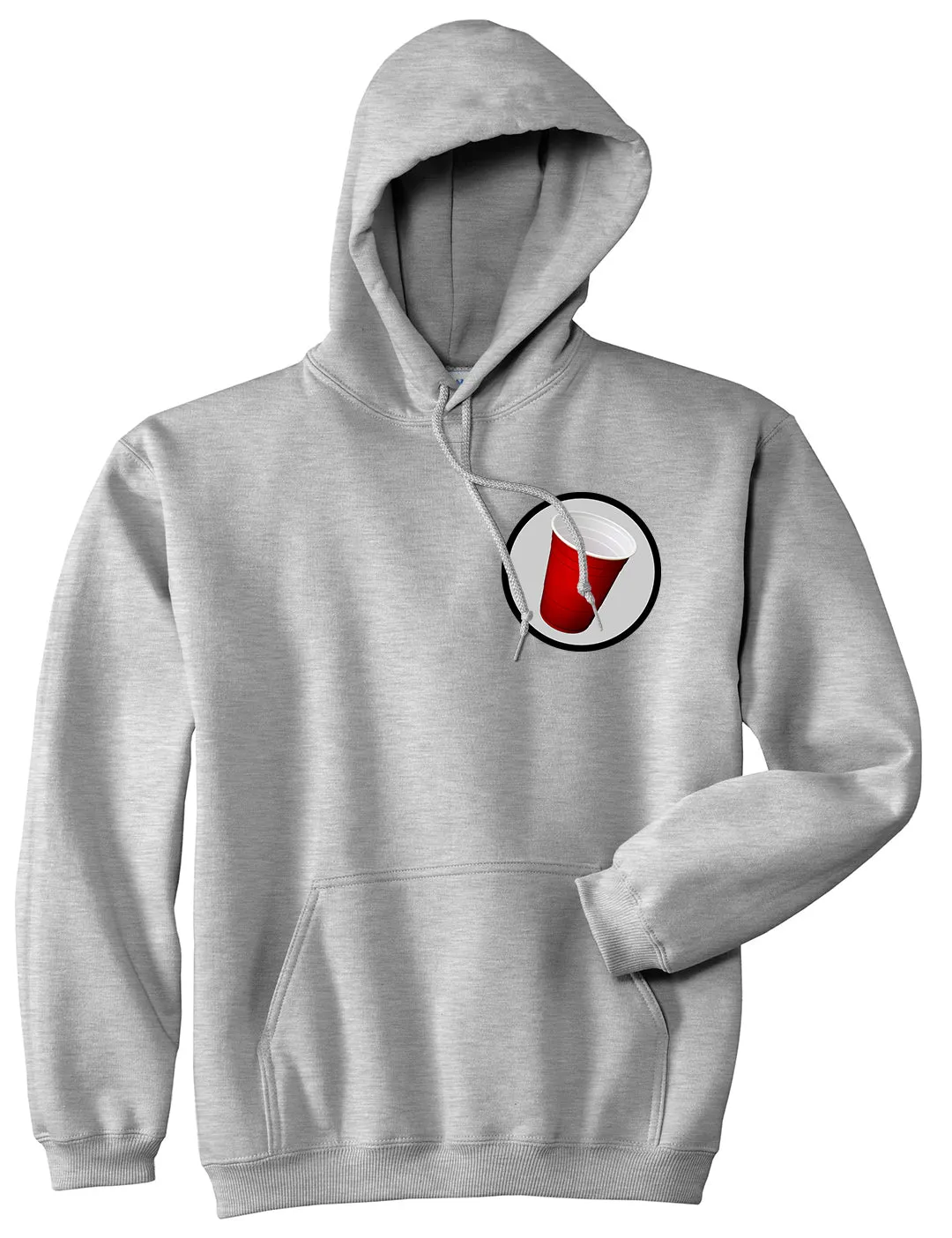 Red Party Cup Chest Mens Pullover Hoodie