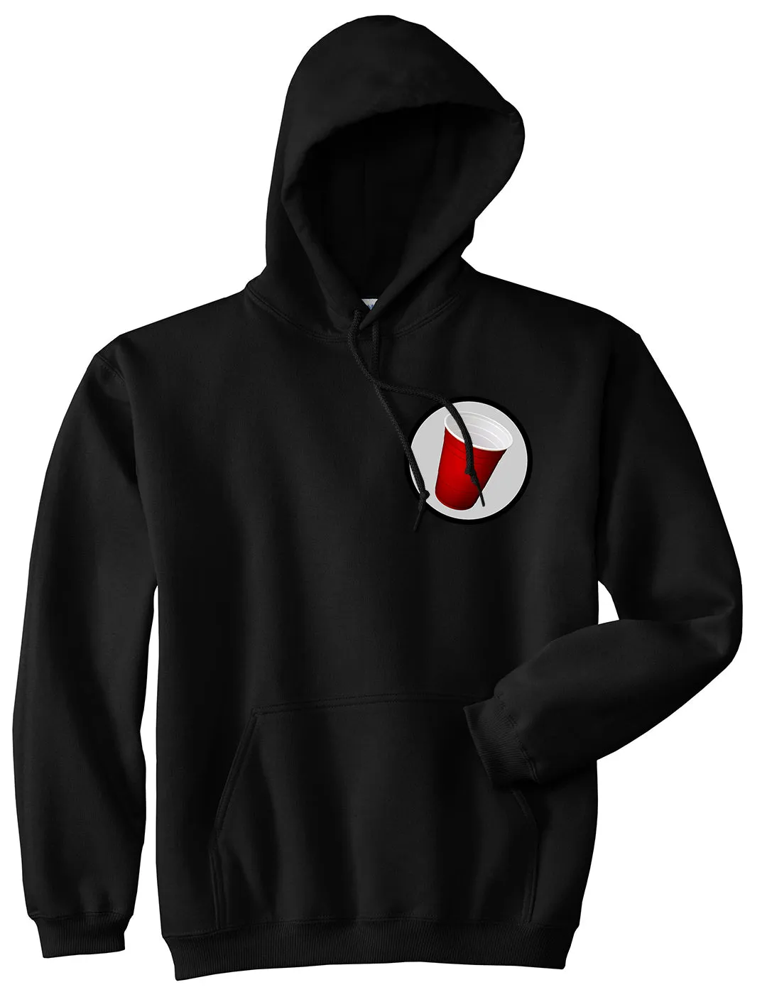 Red Party Cup Chest Mens Pullover Hoodie