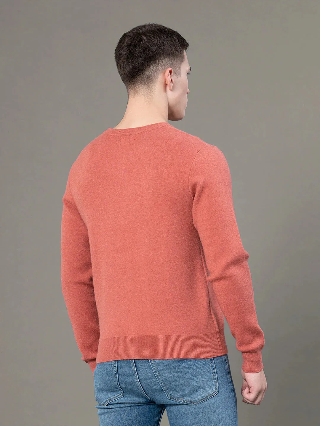 RedTape Mock Pattern Sweater for Men | Ultimate Comfort