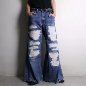 remake “再構築” docking flare denim pants