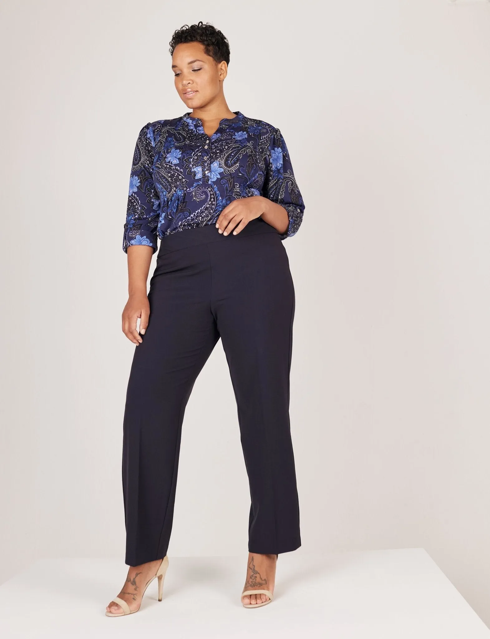 Roz & Ali Secret Agent Pull On Tummy Control Pants - Plus