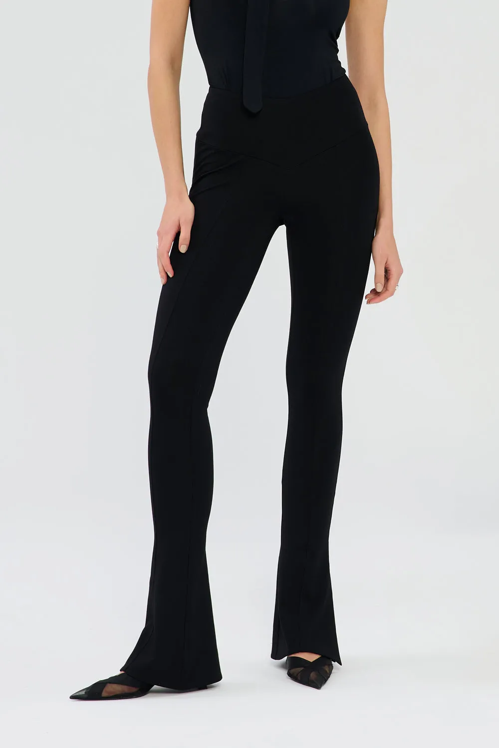 Saint Body Wide Leg Leggings Black