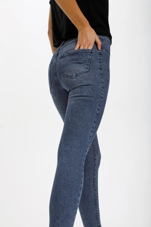 Saint Tropez Skinny Jeans Mid Blue