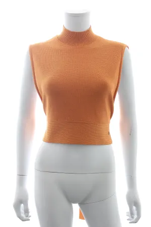 Salvatore Ferragamo Cropped Cutout Silk-Blend Sweater